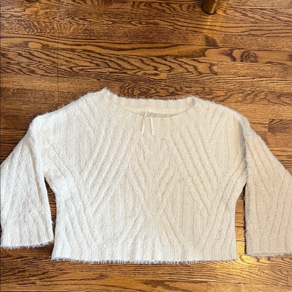 Anthropologie Sweaters - Anthropologie Fuzzy Knit Off the Shoulder Sweater